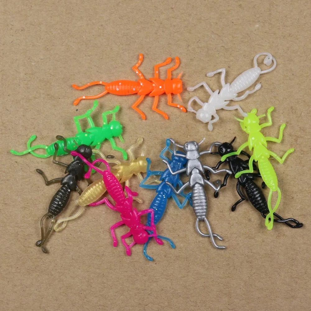 Wifreo 20PCS Soft Stonefly Nymph for Trout Bluegill Perch Creek Fishing Bait Lure