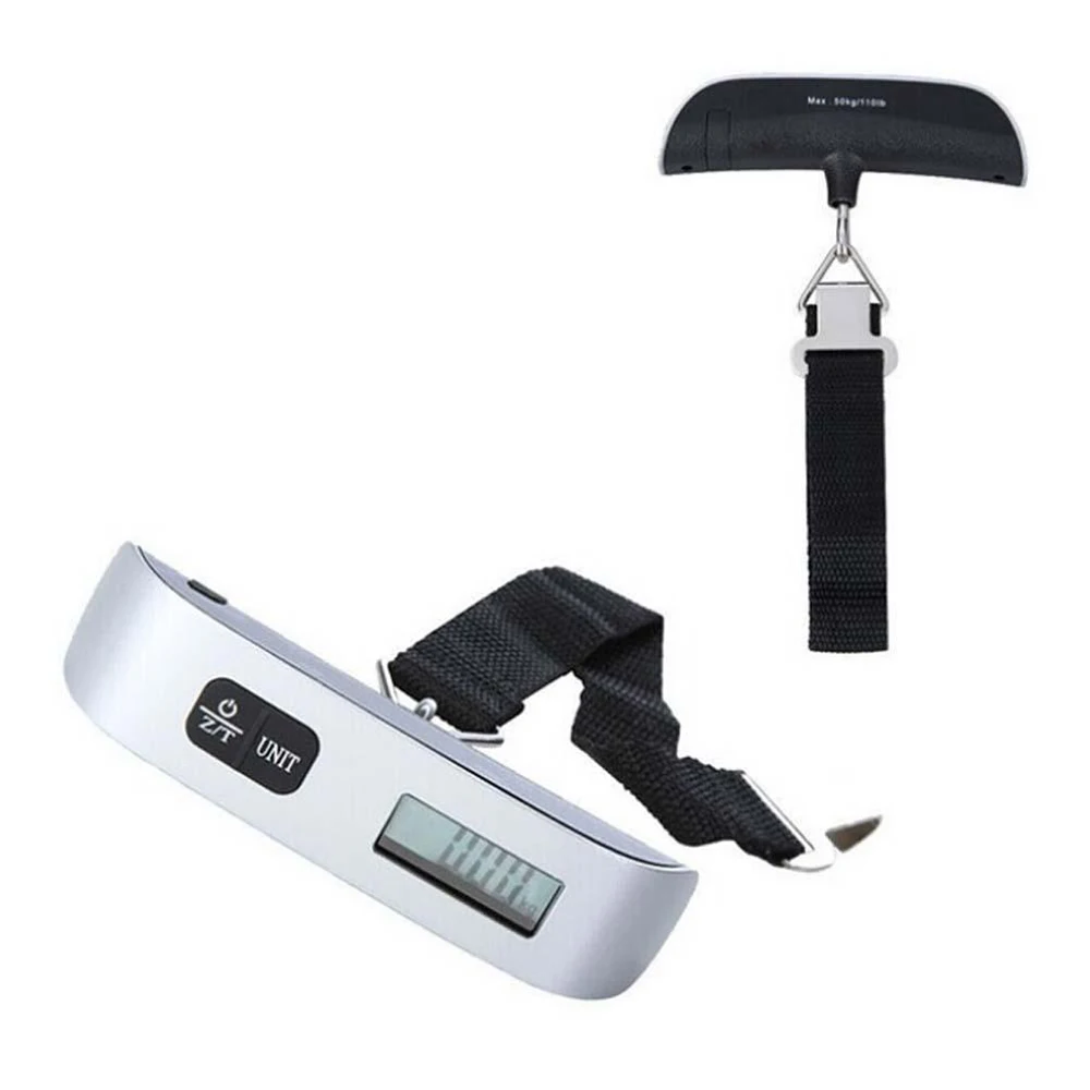 1PC Digital Electronic Luggage Scale Portable Hanging Suitcase Bag Weighing Kitchen Travel Accessories Belt Steelyard 50kg/110kg