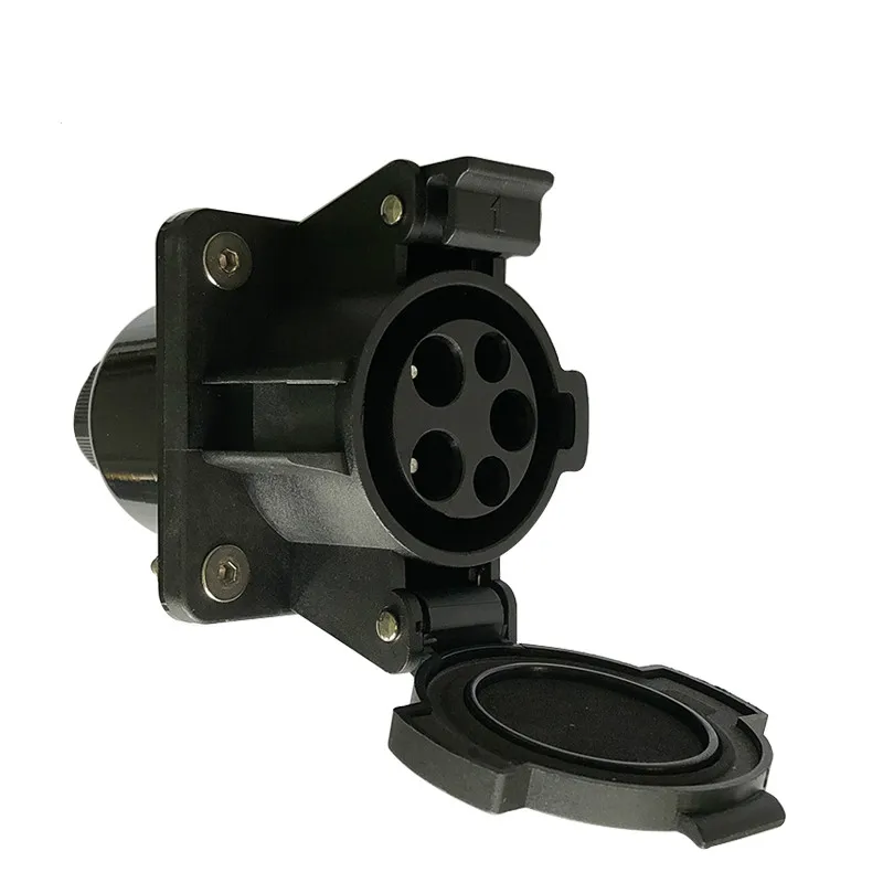 Duosida SAE J1772 Type 1 Socket 16A 32A for Electric Vehicle AC Inlet Connector Socket without Cable Electric Car EV