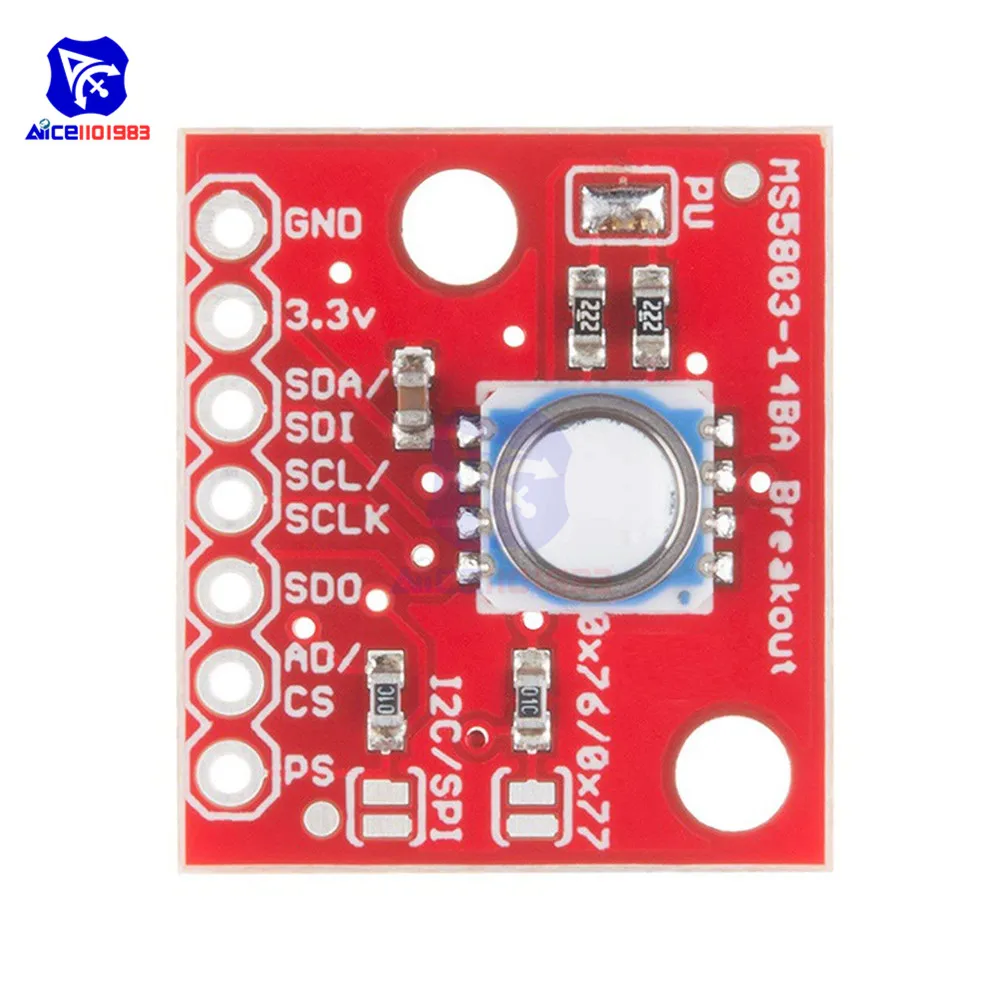 GY-MS5803-14BA MS5803 14BA Fluid Liquid Gas Pressure Height Sensor Breakout Module Waterproof Pressure Sensor for Arduino w/ Pin