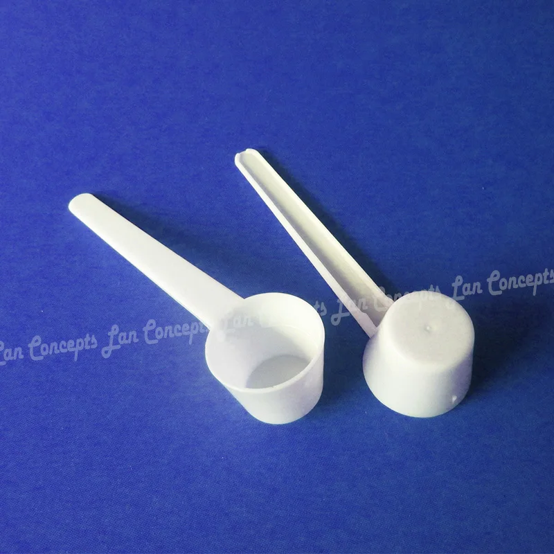 

5g / 9ML Plastic Measuring Scoop 5 gram Food Grade PP Flat Spoon for medical milk powder liquid - white 1000pcs/lot wholesale