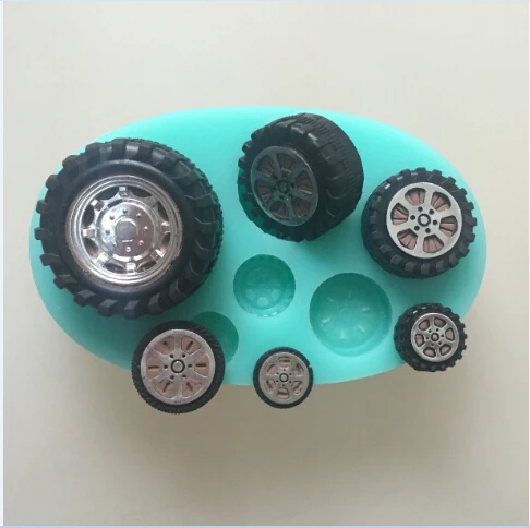 car wheel tires silicone flexible mold, tire silicone resin mold,  jewelry mold, fondant cake mold