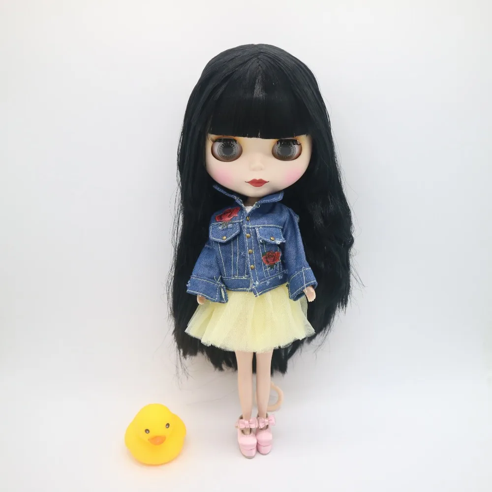 Nude blyth Doll black hair  big eye Suitable For DIY 1201