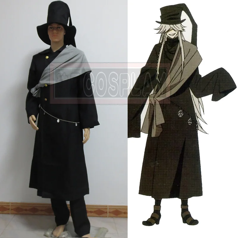 

Black Butler Undertaker Cosplay Costume packing included packing included:Overcoat + Jacket + Hat + Cape