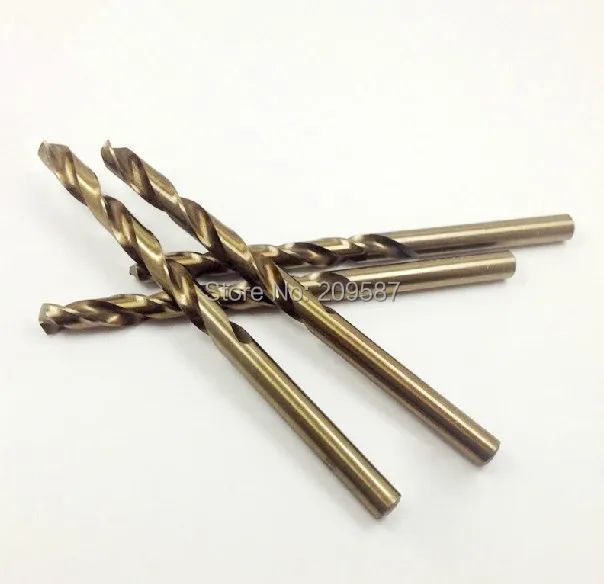 5pcs 6mm 0.2362" HSS-Co M35 Straight Shank Twist Drill Bits For Stainless Steel
