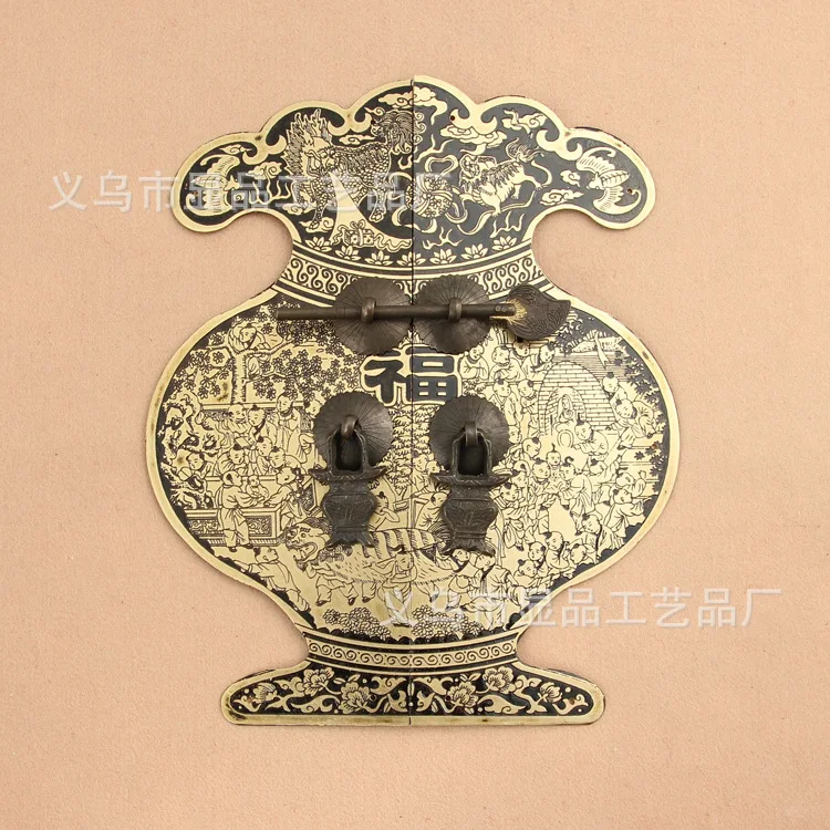 Factory direct Ming and Qing antique copper accessories copper bronze door handles blessing of Gods hi