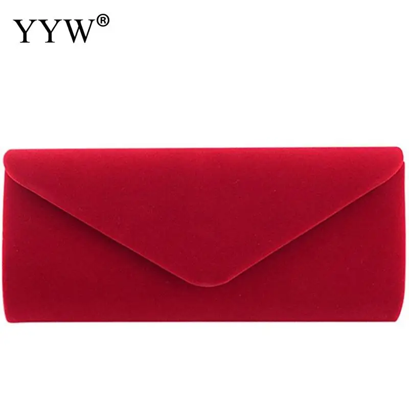 2024 Red Wedding Bags For Women Fashion Solid Color Evening Clutch And Purse Chain Shoulder Bag Cell Phone Pocket Bolso Mujer