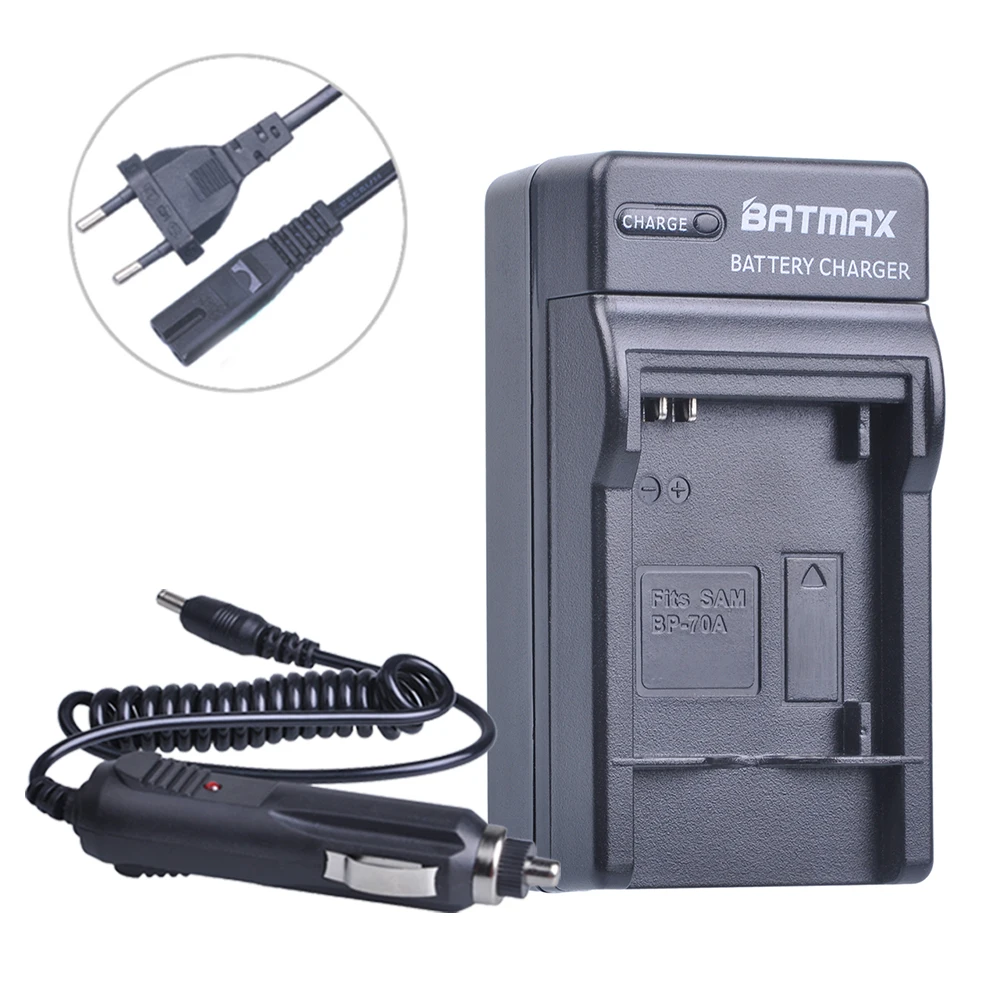 Batmax BP-70A BP70A Battery+ Digital Charger for Samsung ST95 ST100 ST6500 SL50 SL600 TL205 WB30F WB35F DV150F ES65 ES67 MV800