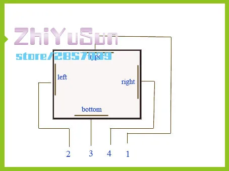Zhiyusun-painel de tela touch de 4 linhas, 76mm x 62mm, polegadas, compatível com 76x62