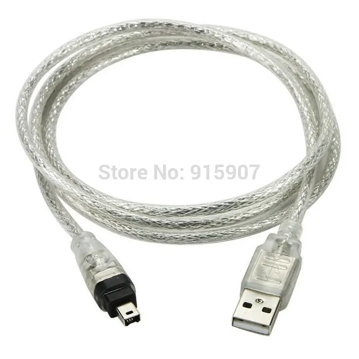 Cablecc CY 100ซม.USBชายIEEE 1394 Firewire 4ขาชายILinkอะแดปเตอร์สายไฟสำหรับDCR-TRV75E DV