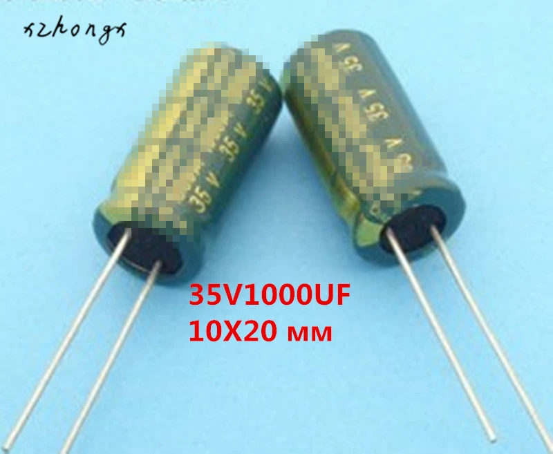 35V1000UF High Frequency Low ESR LCD Power Supply  Aluminum Electrolytic Capacitor 1000uf 35v 10X20mm Capacitors