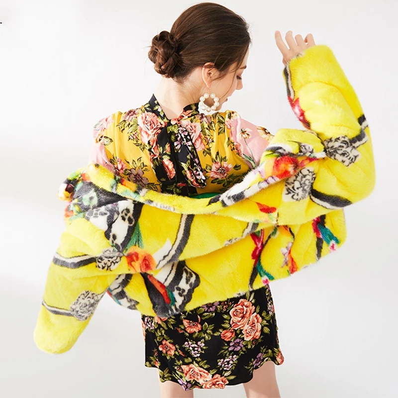 Futro z norek Ftangaiur, nowy import na zimę, aksamitne futro z norek, damski płaszcz z kołnierzem mandaryńskim, wzór, dopasowany płaszcz z norek, krótkie płaszcze damskie z prawdziwego futra norek