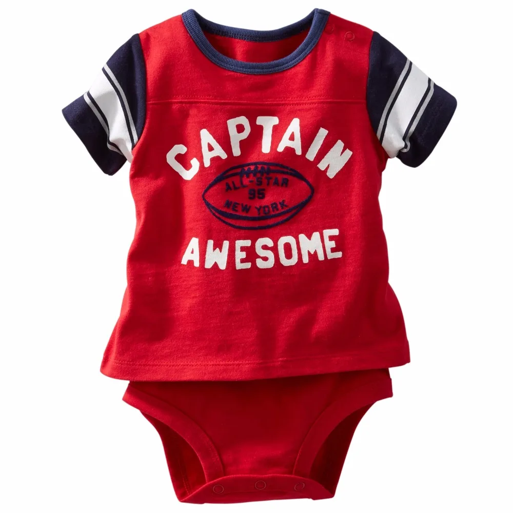 Captain Baby Bodysuits Rugby Awesome Newborn Clothes American Football Toddler Costumes Bebe One-Piece Jumpsuits