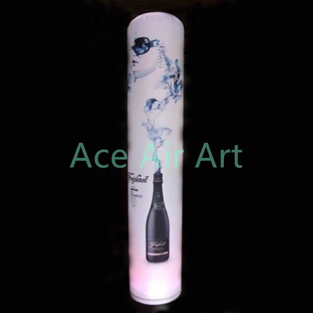 Customized Ink Painting Inflatable Standing Pillars Column with LED Lighting for Club Bars Decoration