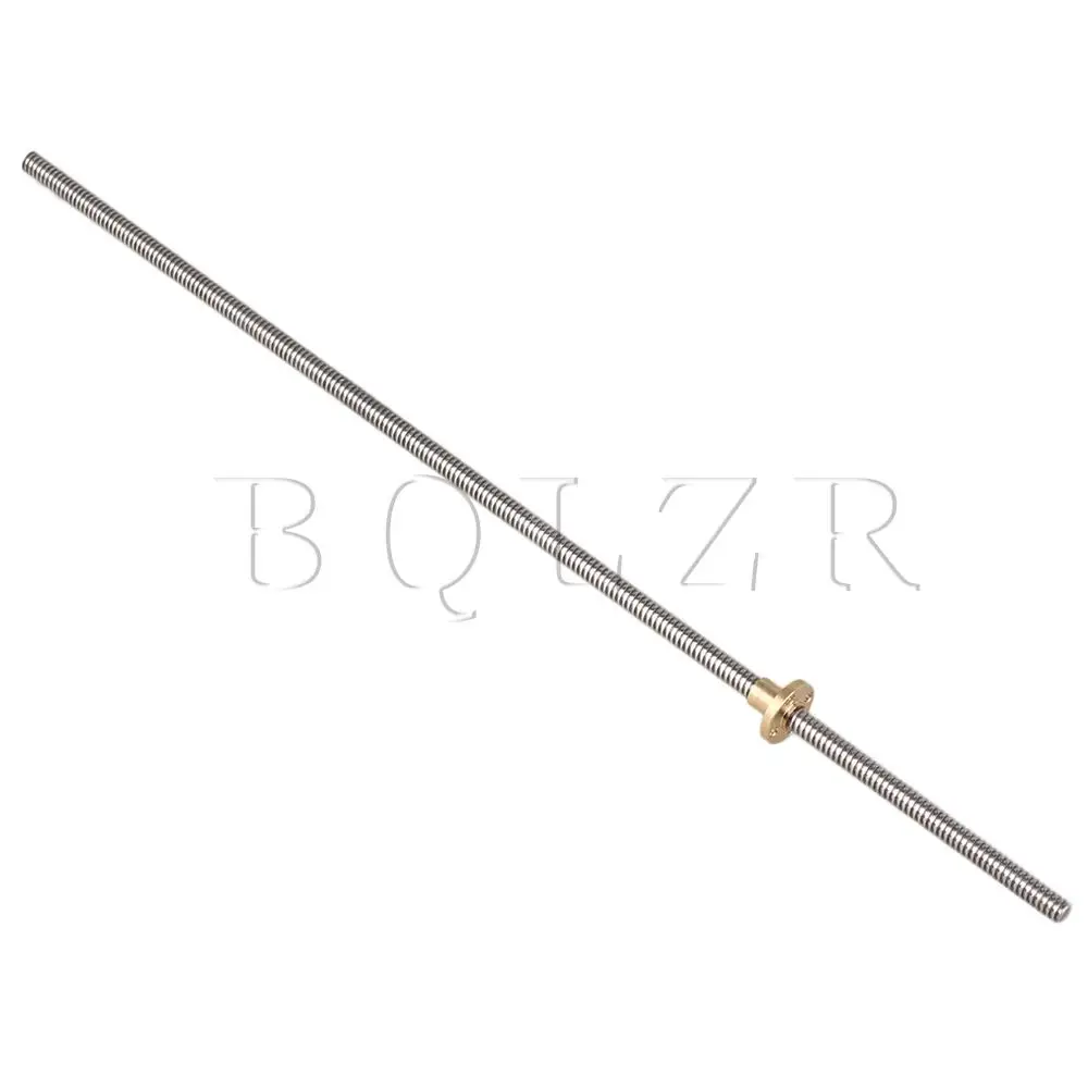 BQLZR L450mm Rvs Lood Schroef en Moer 2mm Lead voor Machine Tool