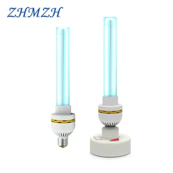 Lámparas germicidas ultravioleta UVC de 220V, lámpara de cuarzo de esterilización E27, luces de desinfección UV 15W 20W 30W, esterilizador de alto ozono