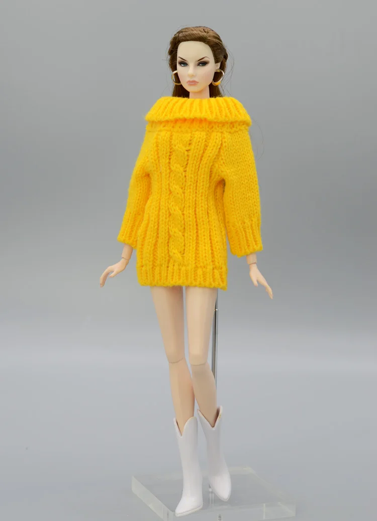 For Outfit Pullip Doll Accessories Princess Casual Suit Top Coat For 30 Cm Doll Clothes Sweater White Black Yellow 1/6