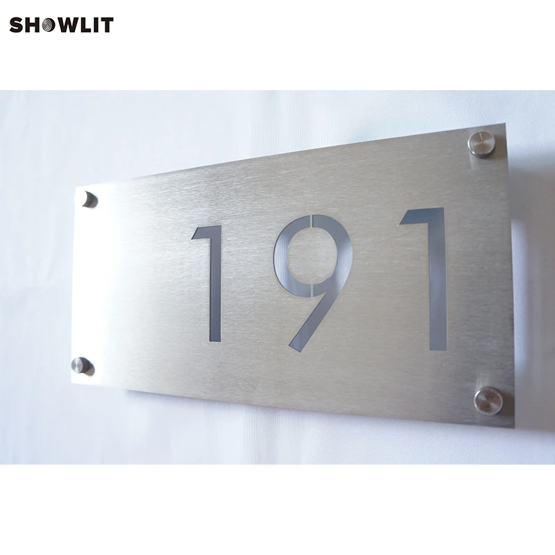 Sinalização de Números à Prova d Água para Casa Externa Acabamento Escovado