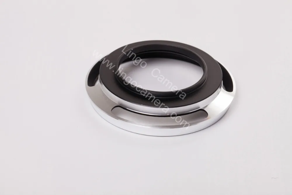 Parasol de lente de 40,5mm, accesorio de metal plateado para NIKON LH-S1650