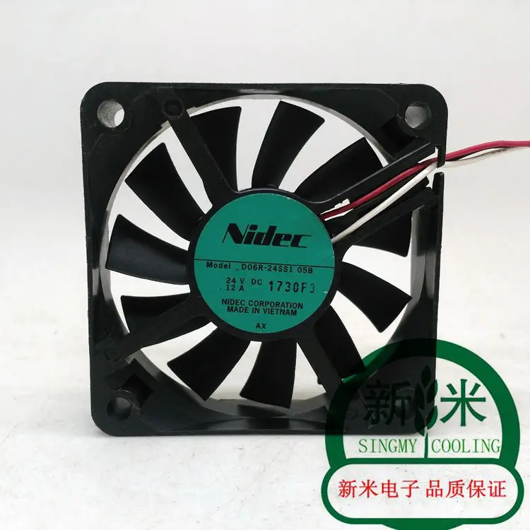 

USED NIDEC D06R-24SS1 05B 6cm 24V 0.12A 6015 3lines frequency cooling fan