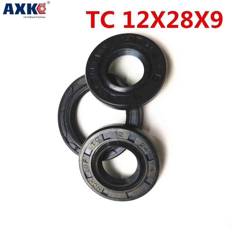 20pcs/NBR Shaft Oil Seal TC-12*28*9 Rubber Covered Double Lip With Garter Spring