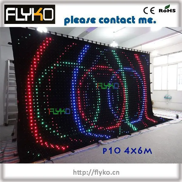 Programmable led stage backdrop cloth curtain for wedding decorating on sale