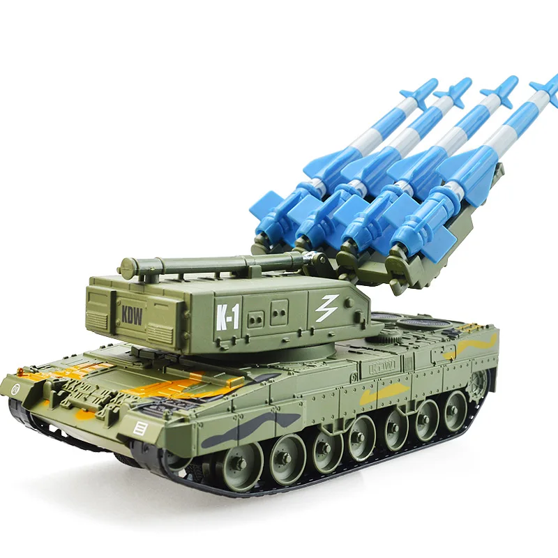 1:40 High simulation Missile Tank,Tank toys, military models, air defense missiles, can launch,box gift,free shipping