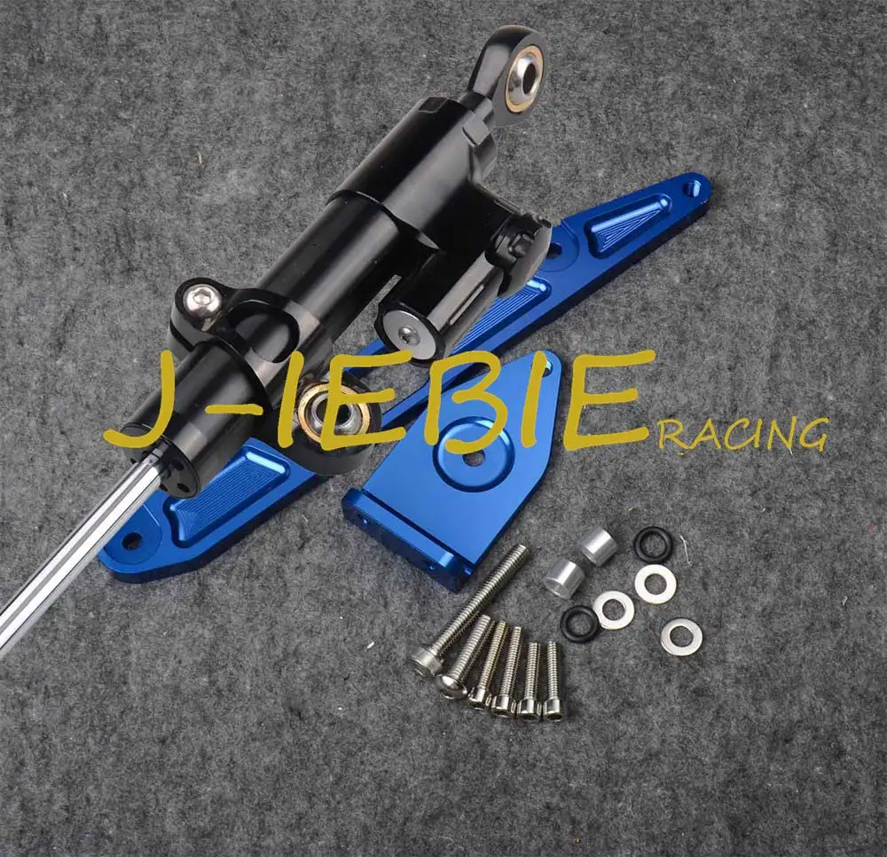 

CNC Steering Damper Stabilizer and Blue Bracket Mounting For Yamaha XJR1300 2002-2015 2003 2005 2009 2010 2011 2013 2014
