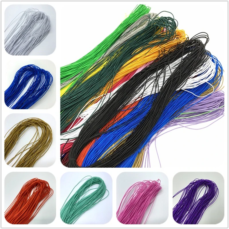 21yards 1mm Colorful High-Elastic Round Elastic Band Round Elastic Rope Rubber Band Elastic Line DIY Sewing Accessories