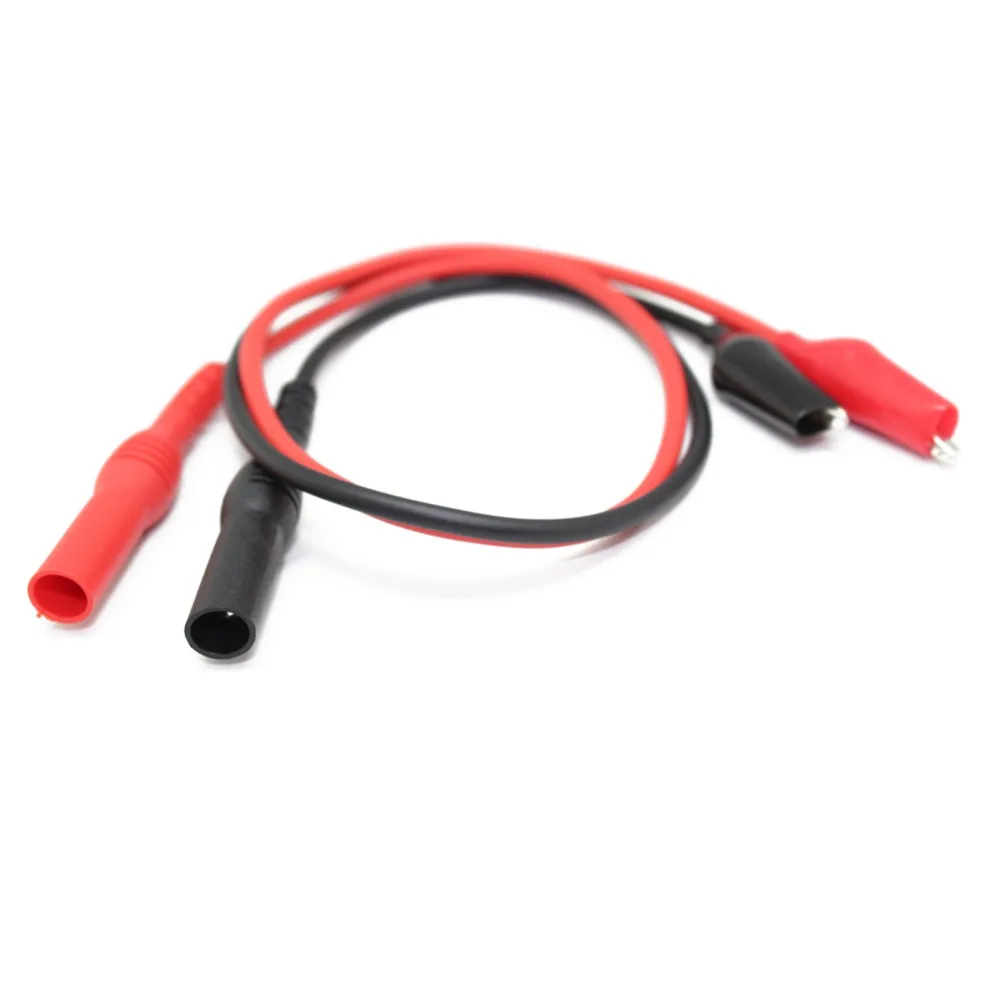 Aidetek banana plug to aligator clip test leads 4  multimeter RED BLACK vs Promona( One red + One black)P1040