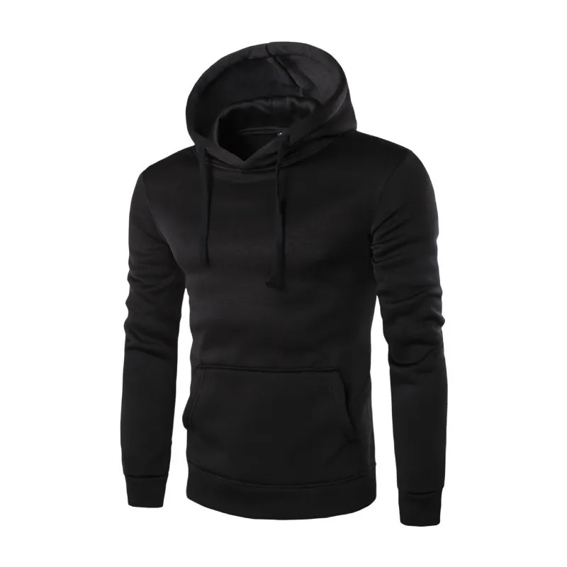 

Mens Hoodies Streetwear 2019 4 Colors Cotton Sports Outwear Men Pullover H003 Black Hoodie