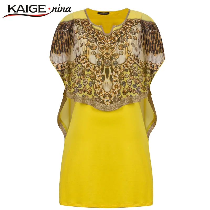 

KAIGE NINA Women Chiffon O-neck 2 Colors Dress Casual Mini Fashion Dress Short Sleeve 2 PCs Loose Plus Size Dress Vestido 815 a