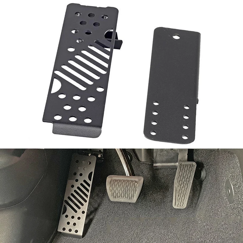 

Black Left Car Pedals Foot Rest For Jeep For Wrangler JL 2018 Auto Left Foot Rest Pedal Plate Brake Gas Pedal Pads Covers Trim