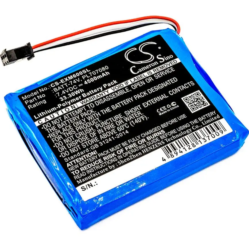 

Cameron Sino 4500mah battery for EXTECH MS6000 MS6000 Oscilloscopes Ms6060 Ms6100 Ms6200 BATT-74V PL707080