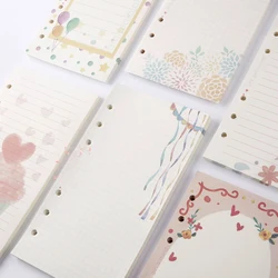 Lindas 100 hojas de papeles de relleno para cuaderno A5 y A6, planificador de núcleo interno de Color, papel de relleno, serie Girl, página interior, regalos, papelería