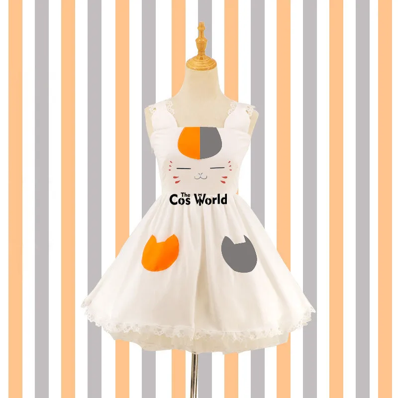 Natsume Yuujinchou Natsume's Book of Friends Nyanko-sensei Lolita Maid Slip Tee Dress Uniform Outfit Anime Cosplay Costumes