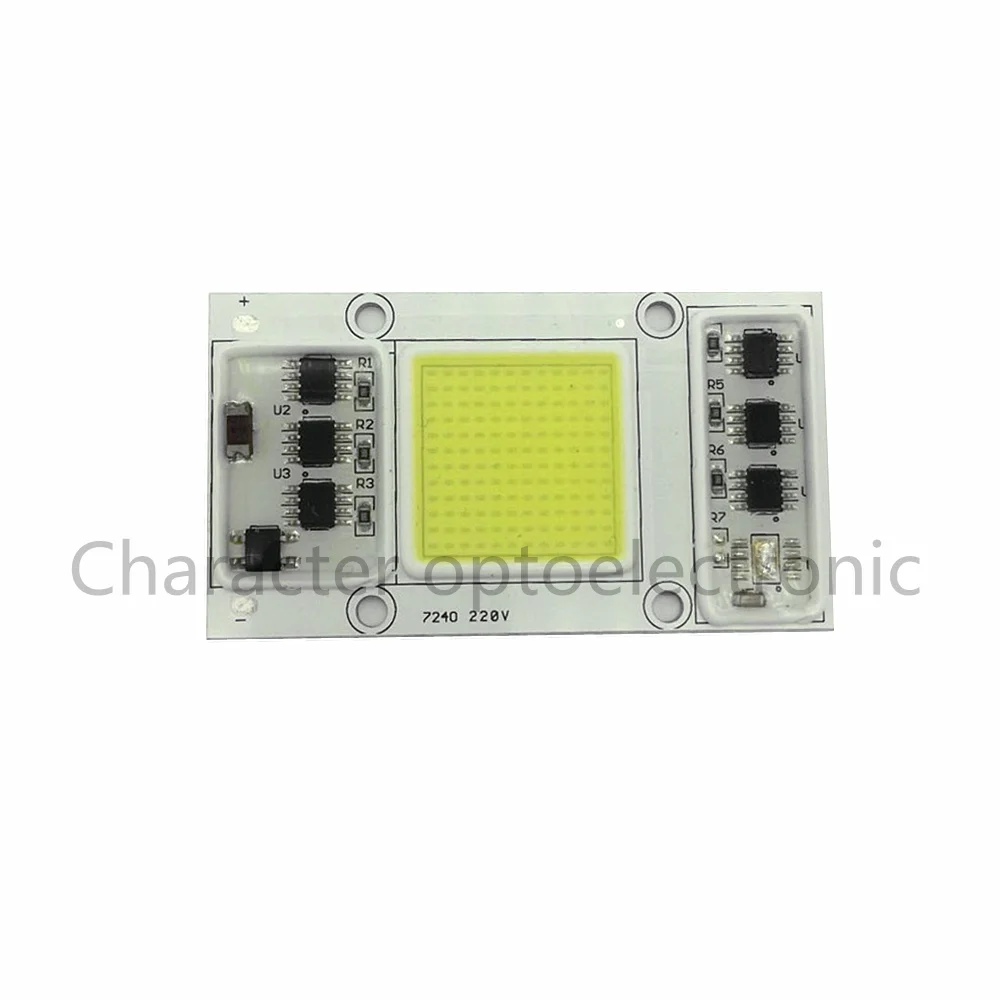 AC 220V  50W LED COB communication chip IC intelligent drive without theWarm white 3000K Cool white 6000K light bulb for LED DIY