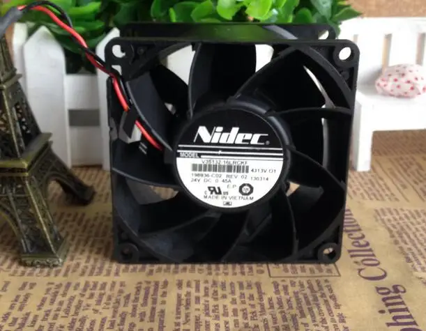 

Original NIDEC V35132-16LRCKF DC24V 0.45A 8038 2 line AB inverter fan