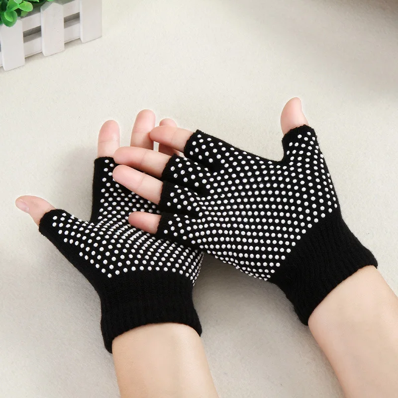 Breathable Sweat Half Finger Gym Training Gloves Fitness Yoga Non Slip Exercise Gloves