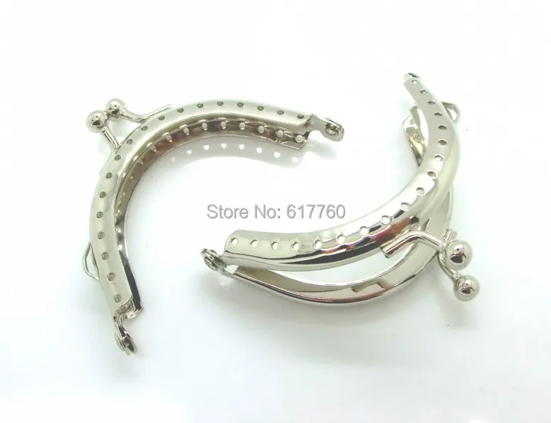 Free Shipping-5pcs Silver Tone Metal Frame Kiss Clasp For Purse Bag 7x5cm(Can Open Size:9.3x7cm) J2591