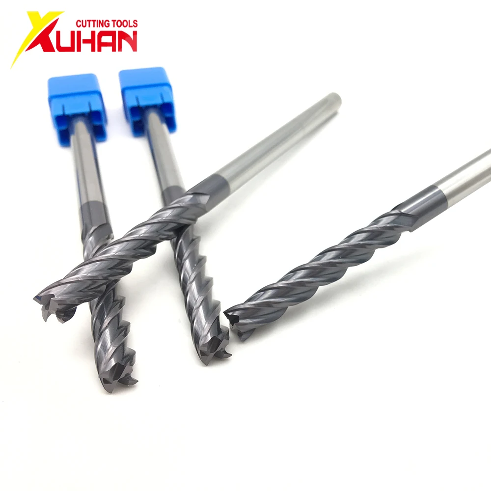 Fresadora de carburo sólido de acero de tungsteno, herramienta de corte, 4 flauta Φ8.0 * 8D * 150L HRC50 CNC