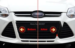 Creative Carbon Fiber Vinyl Stickers Grill Decorative Decals  Shark Teeth Stickers for Ford Focus MK3 2011 2012 2013 2014