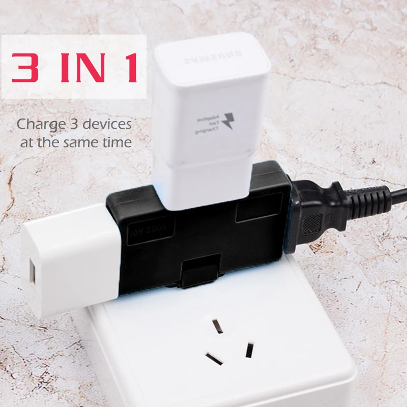 1 pc de alta qualidade branco preto viagem universal carregador plug eua eua japão canadá soquete um em três conversor adaptador alimentação ca