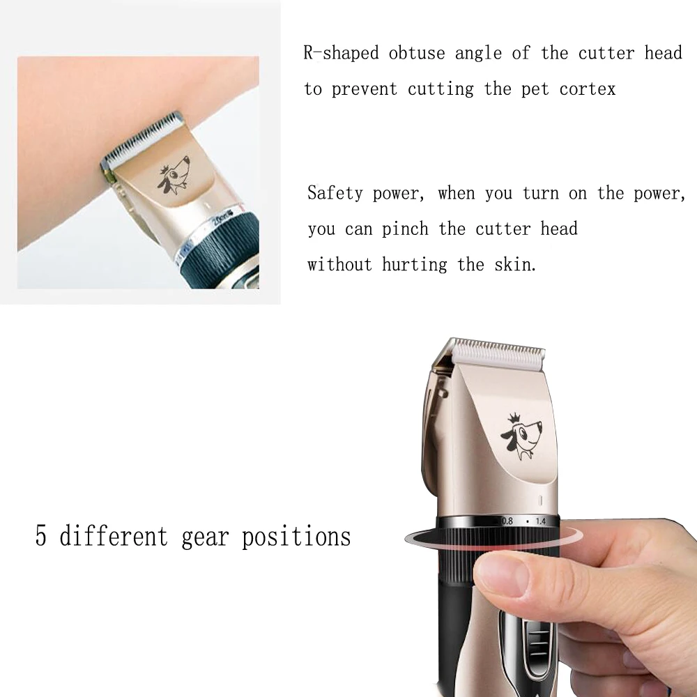 Dog Hair Trimmer Electrical Pet Professional Grooming Machine Tool usb Rechargeable Shavers Hair Cutter Cat Dog Haircut clipper