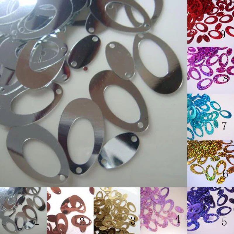 

About 1800Pieces 150g 14mmX22mm Oval Shape Sequins PVC Flat For Crafts Scrapbook Dance Cloth Garment DIY Accessories