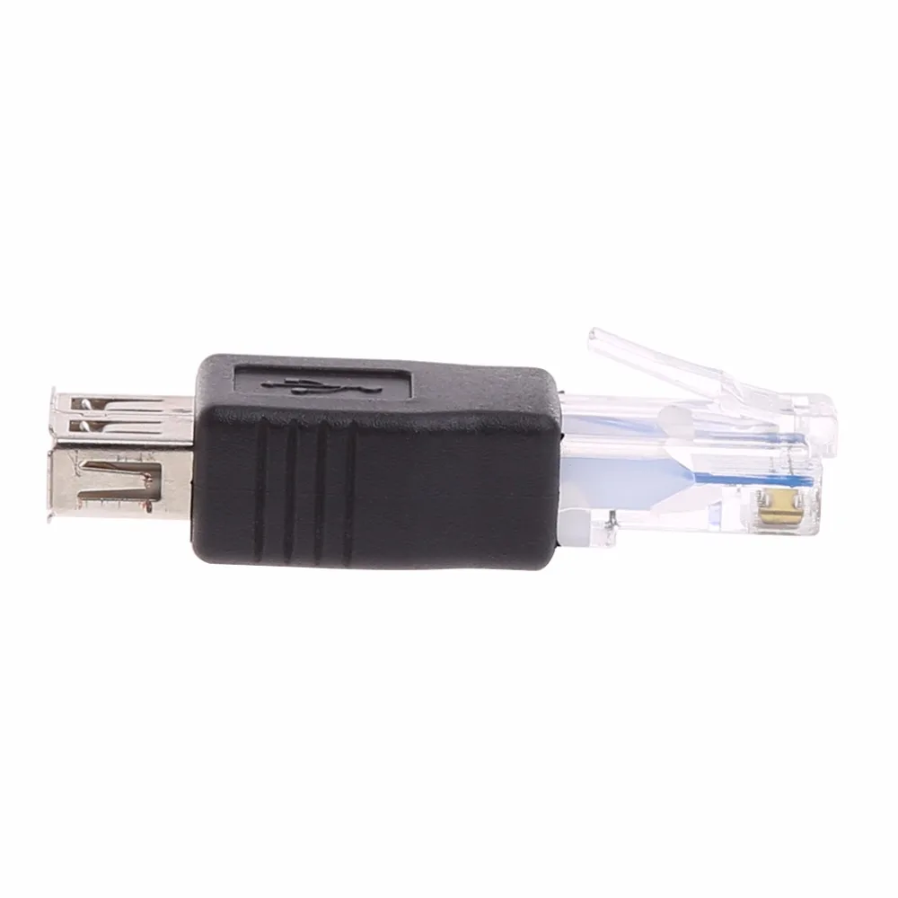 USB Type A Female To RJ45 Male Ethernet LAN Network Router Socket Plug Adapter