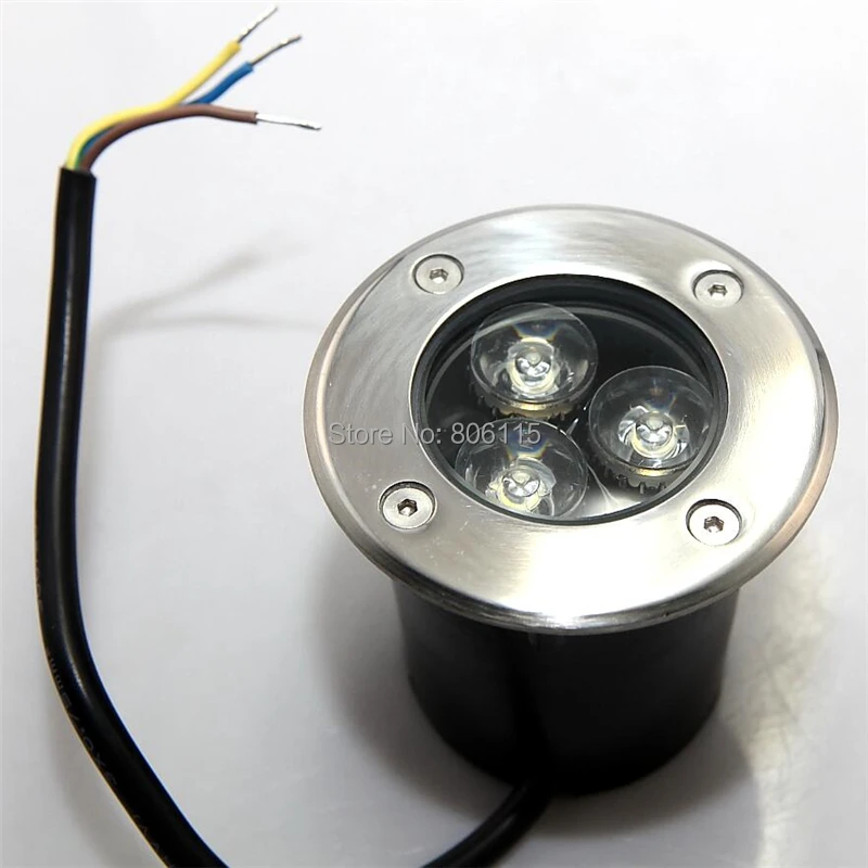 

4pcs 3x3W LED Underground Light IP68 Buried Recessed Floor Outdoor Lamp 9W LED Garden Light AC85-265V/DC12V