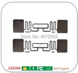 Czstar factory rfid manufacturer 5pcs passive long range alien uhf rfid label sticker wet inlay tag for control inventory