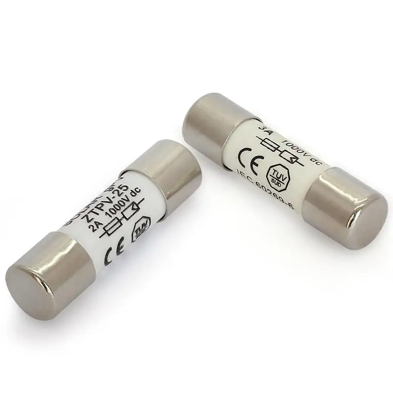 พลังงานแสงอาทิตย์PVฟิวส์1000โวลต์10*38มิลลิเมตร25A DC PVผสมโลหะสำหรับระบบพลังงานแสงอาทิตย์คุ้มครอง2ชิ้น/ล็อต