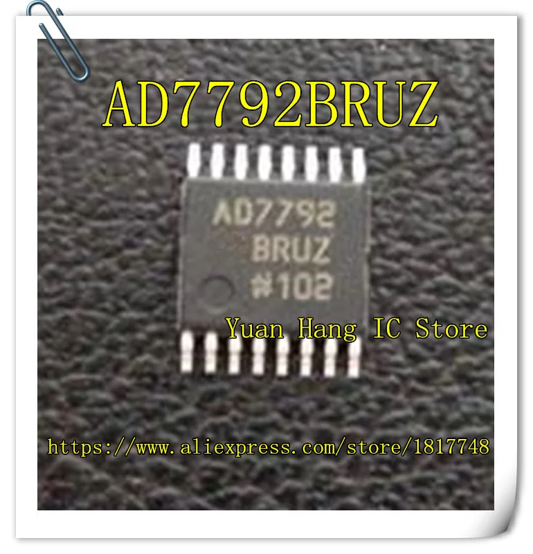 จัดส่งฟรี 2 ชิ้น/ล็อต AD7792BRUZ AD7792BRU AD7792 TSSOP16 Analog - to - digital converter
